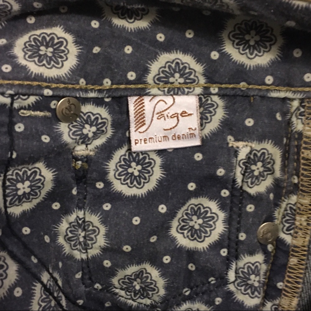 PAIGE CROPPED DARK DENIM HIDDEN HILLS JEANS - Picture 8 of 8
